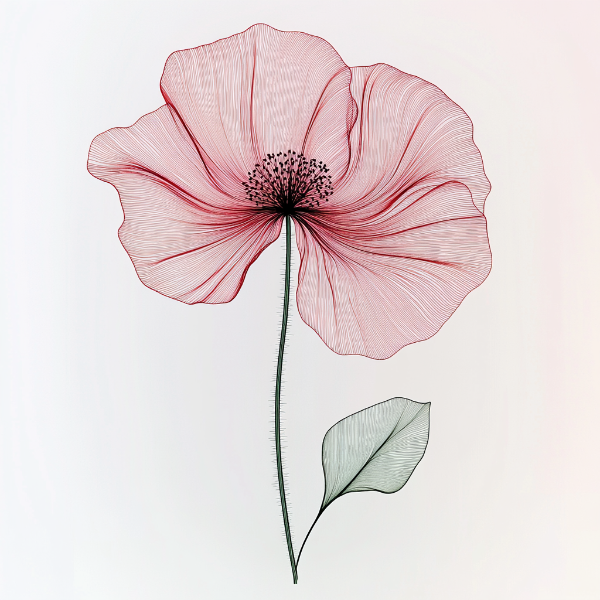 Rosy Delicacy: The Art of Transparent Poppy
