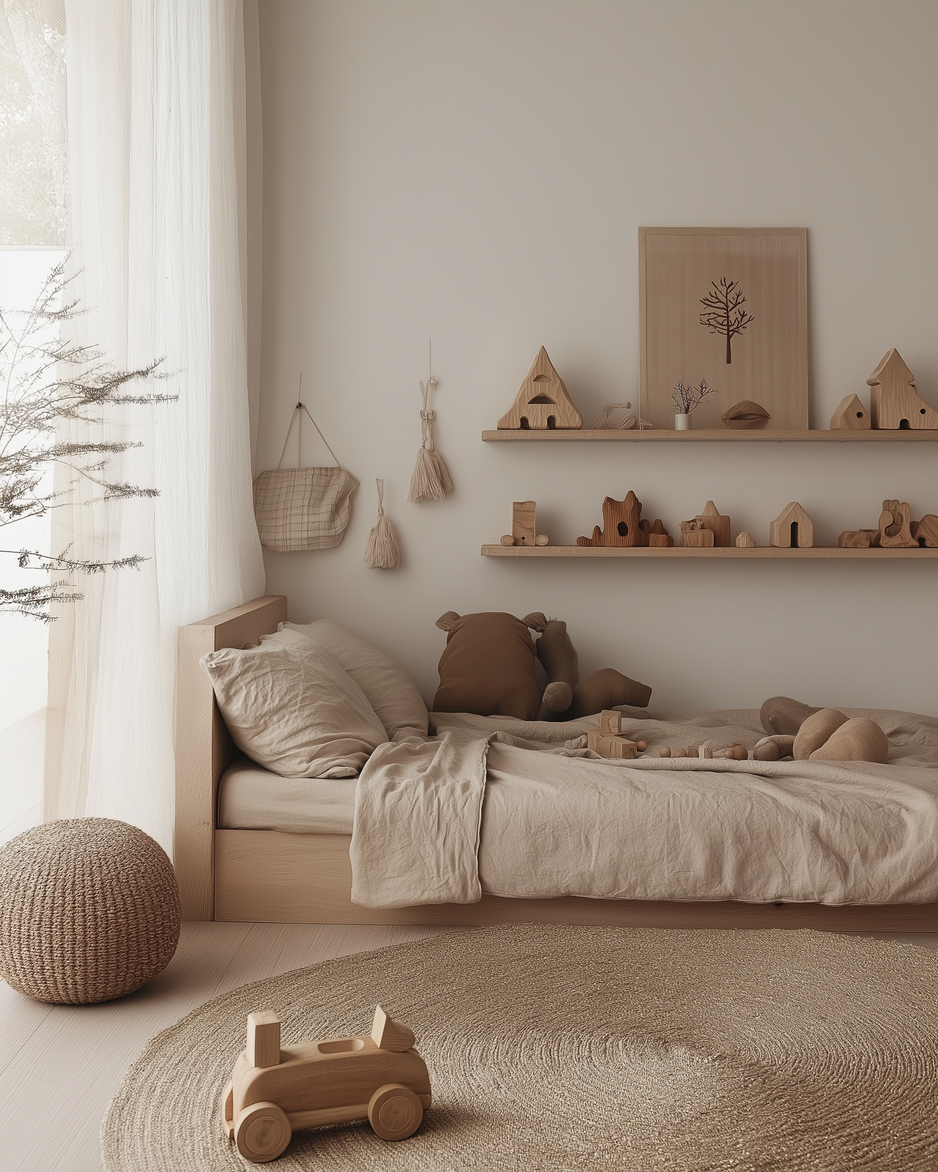 Zen and natural: The minimalist children's room