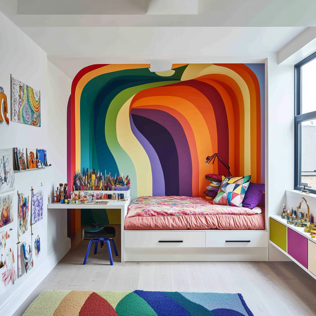 The rainbow room: A colorful haven for young artists