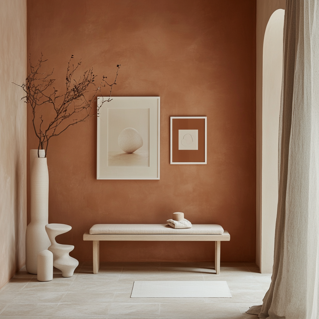 Combine clean decor with a space full of character