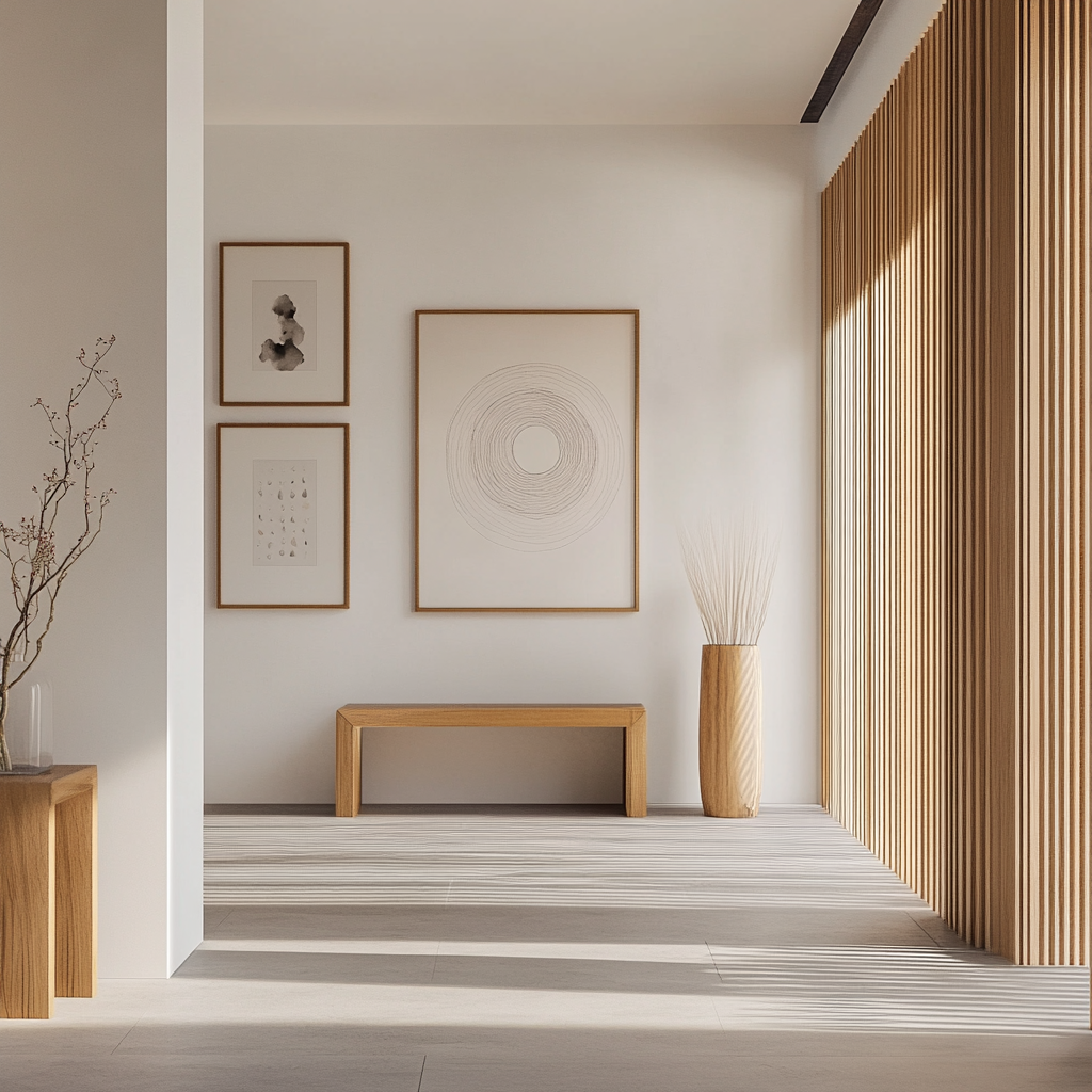 Create a soothing atmosphere with natural materials