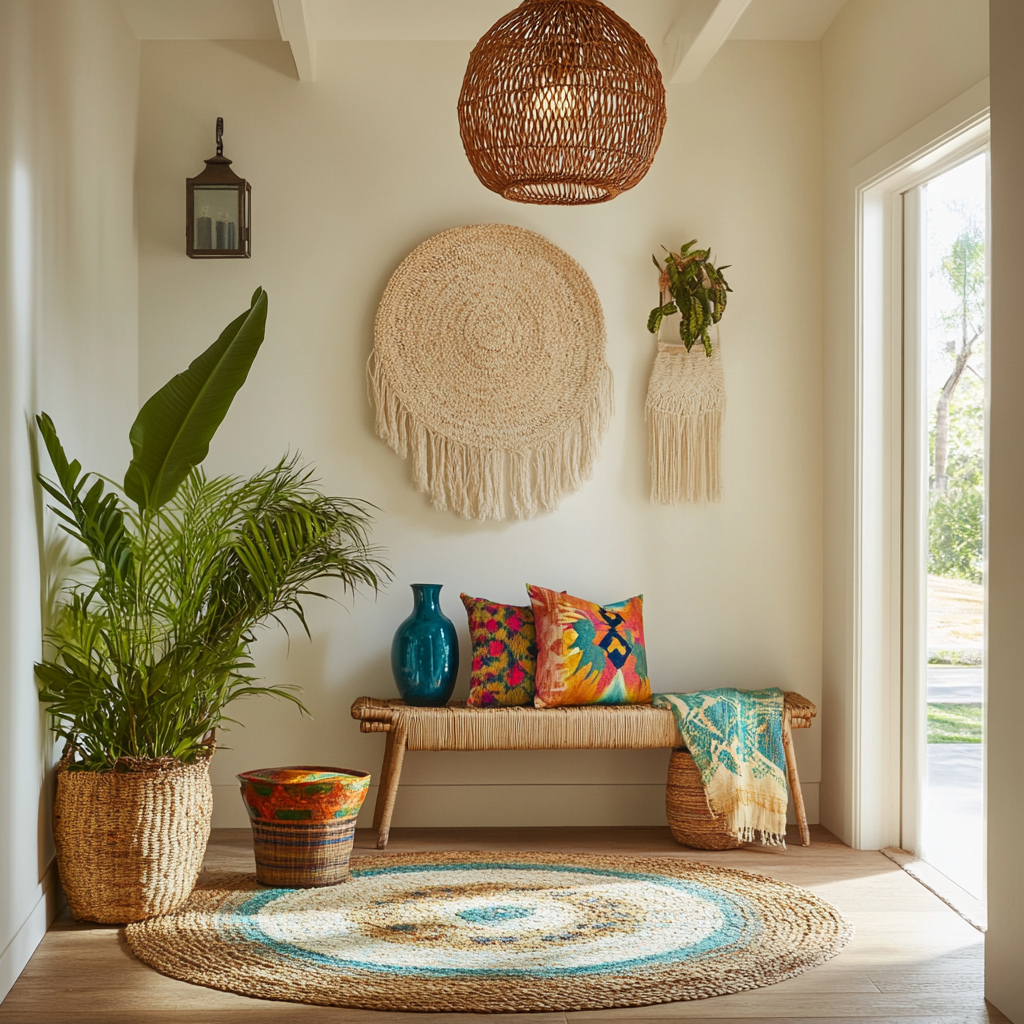Energize your space with tropical patterns and natural materials