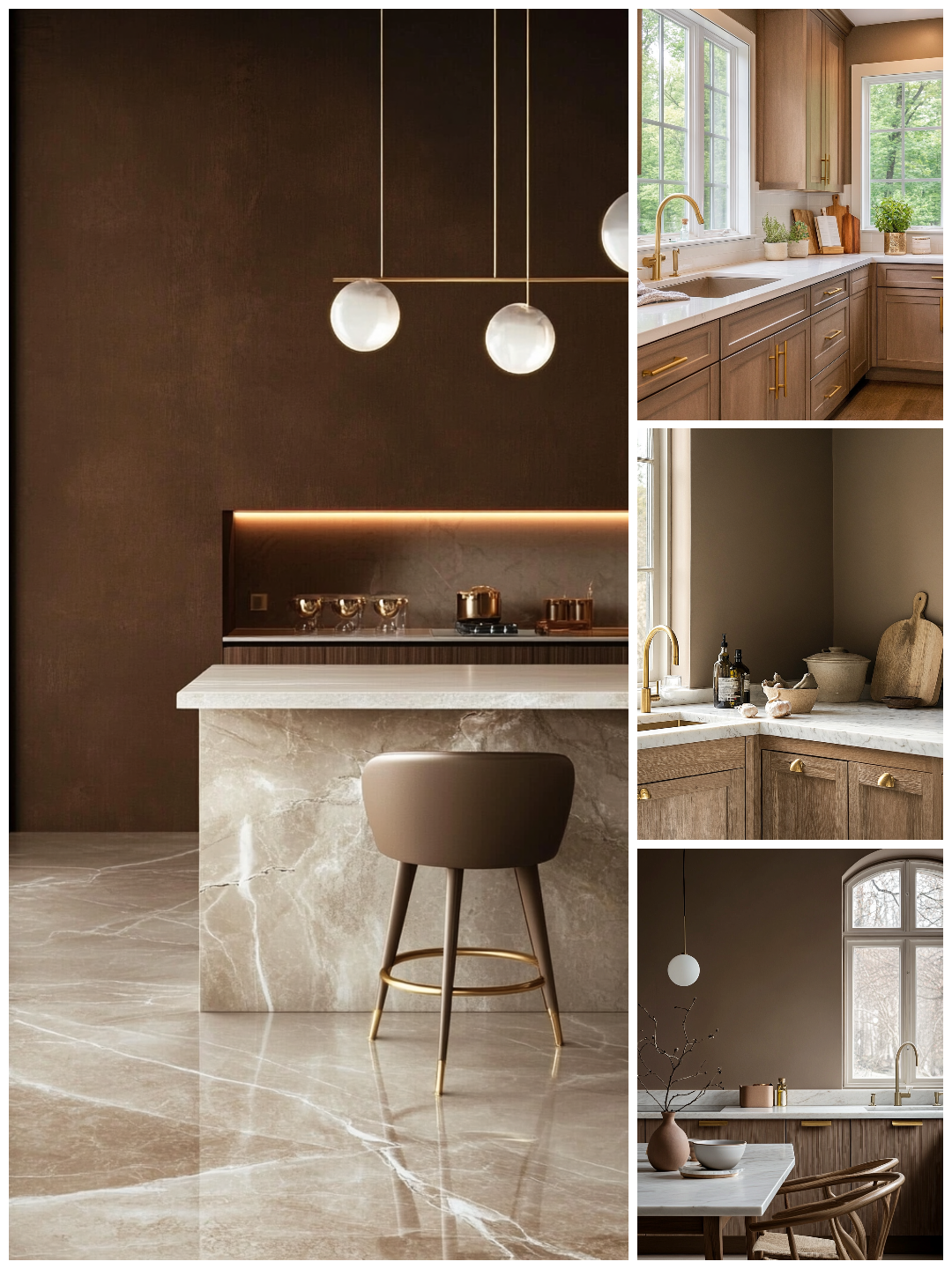 The mocha kitchen: a chic and warm space